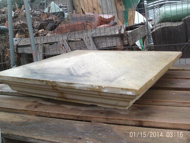 Dry Cast Stone 27 inch Pier Cap – 3 Brick