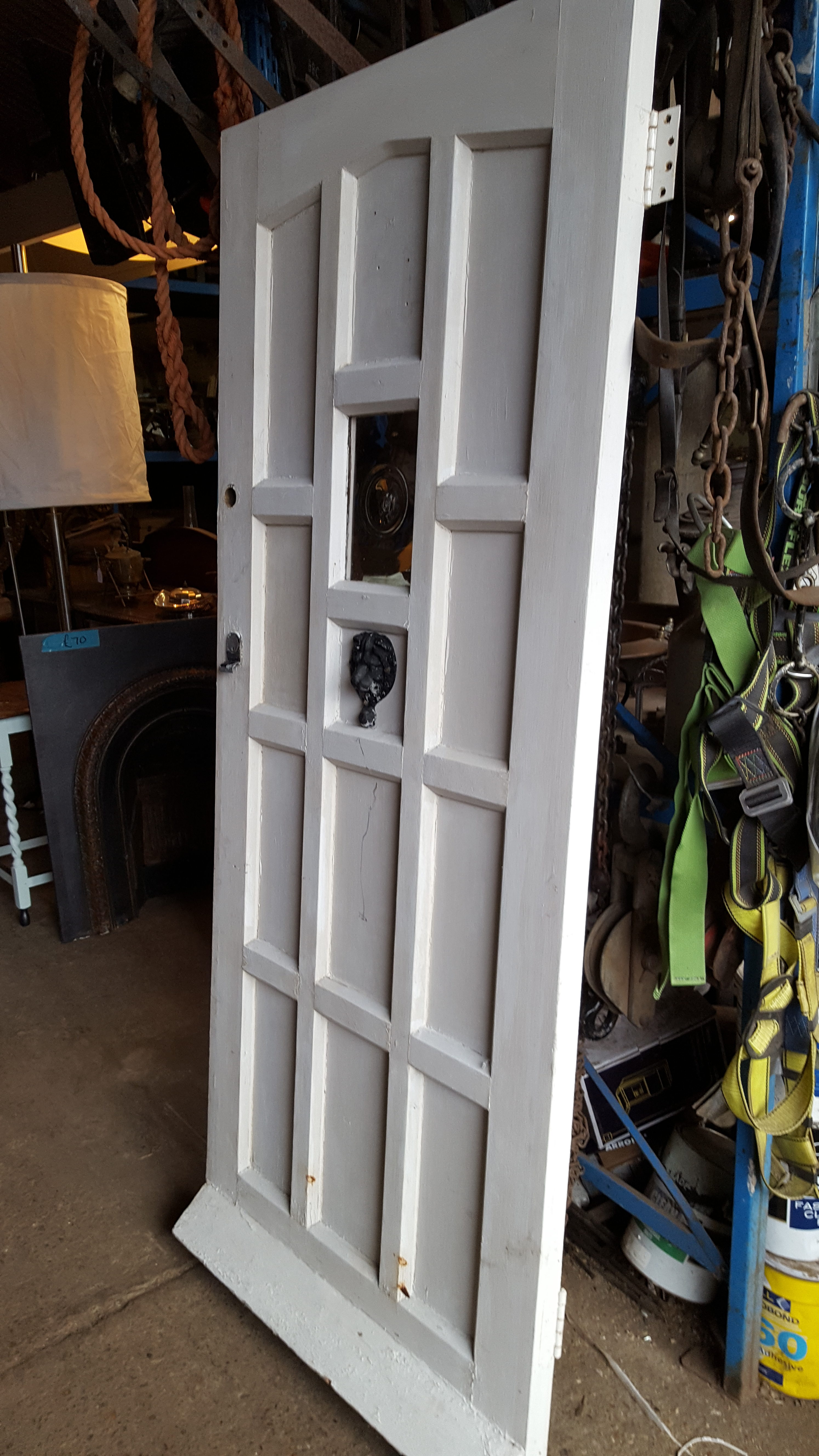 White Solid Wooden Front Door A and D Reclaim